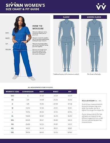 Miniatura 6 de Sivvan Scrubs for Women - Long Sleeve Comfort Underscrub Tee 2-Pack