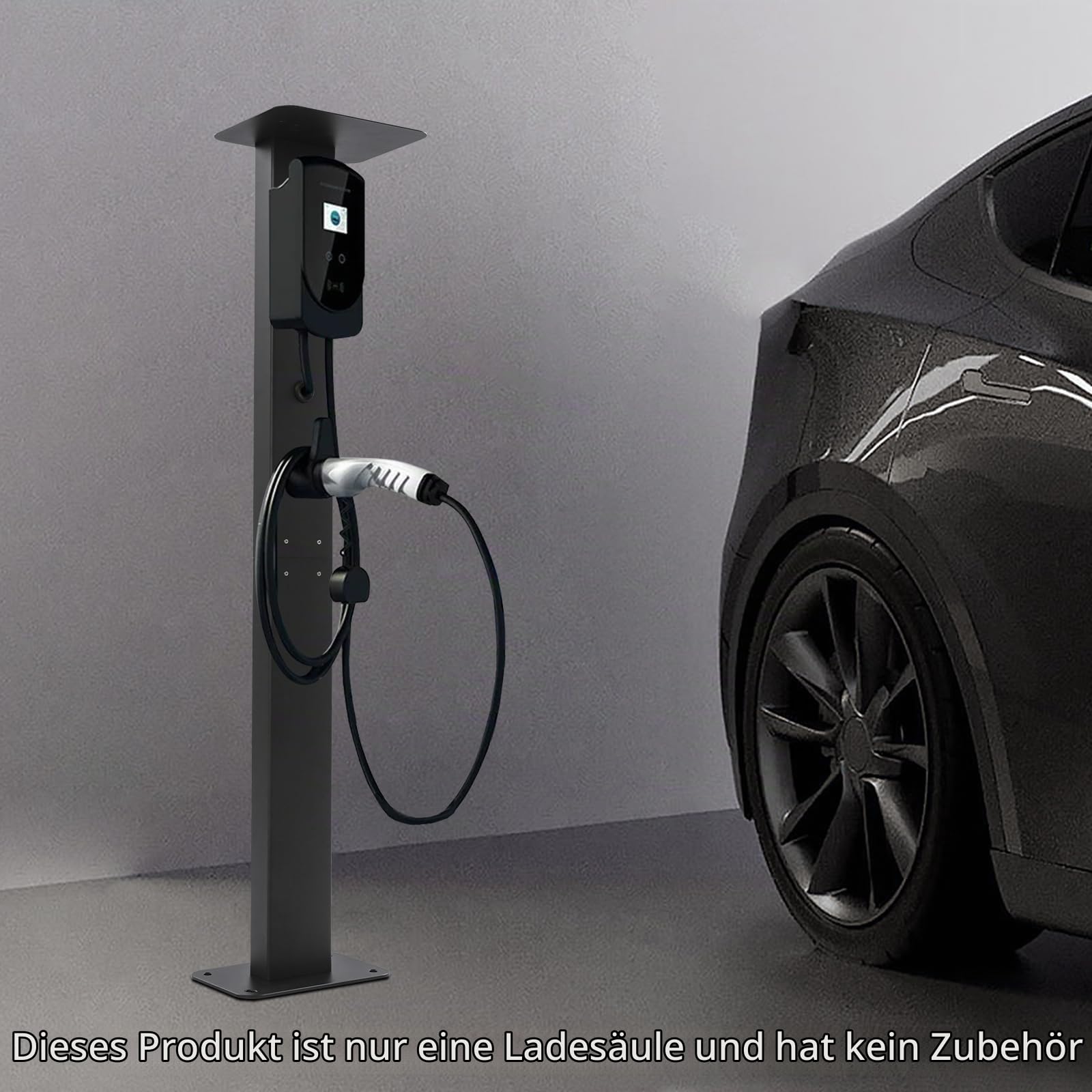 Wallbox Standfuß, EV Stand Standmontagepfosten, V-Ladesäule für den Außenbereich, Standsäule für Wallbox Ladestationen für Elektroautos, 28 x 21 x 130,5cm