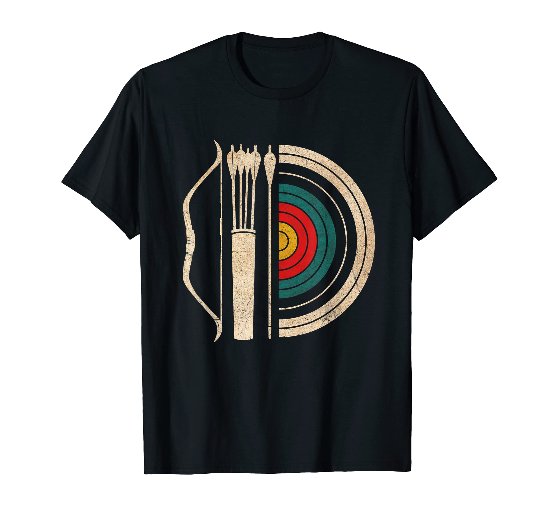 Archery Target Bow And Arrow Vintage T-Shirt