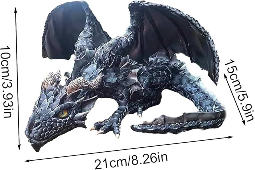 Amazon.co.jp: ガーデニング 置物 彫刻 ドラゴン アンティーク 樹脂