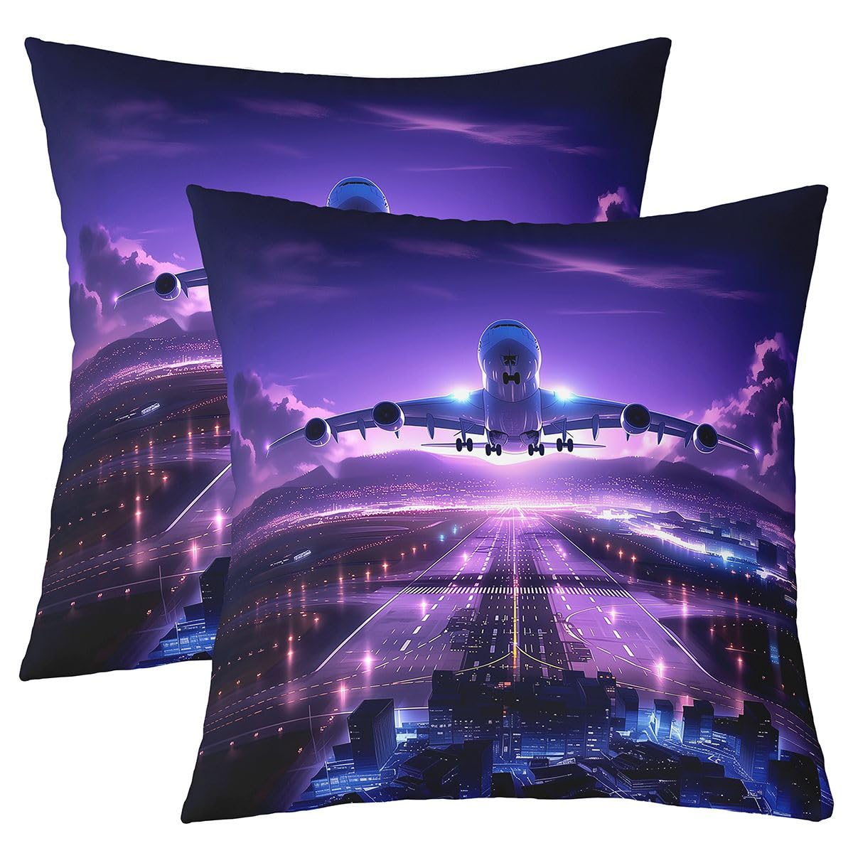 Coussin d'avion housse 60x60 cm néon pour transformer l'ambiance de votre canapé