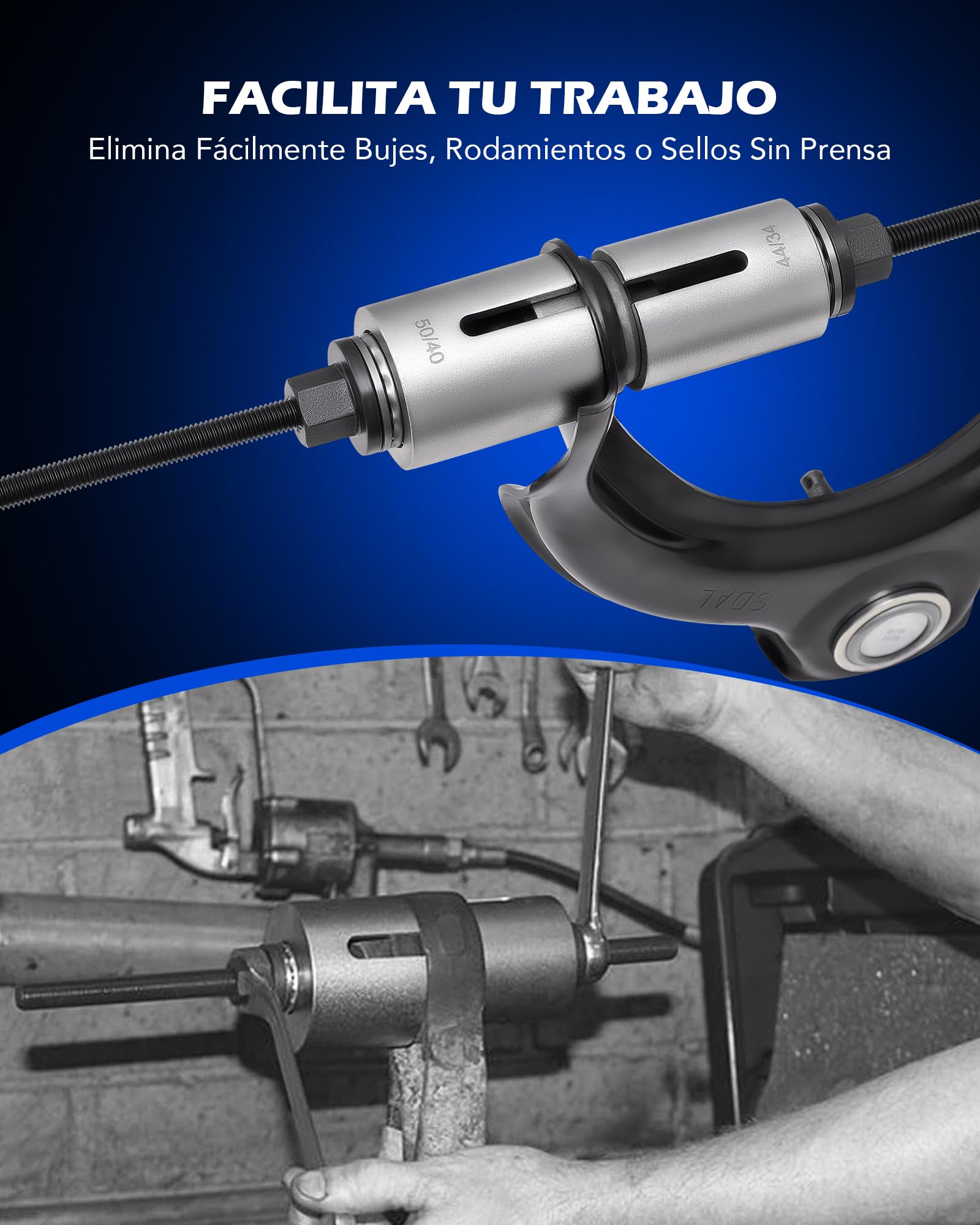 Orion Motor Tech Juego de Extractores de Rodamientos de Ruedas 27 Piezas Herramienta de Cojinetes con Maletín Kit de Manguito de Extracción de Cojinete de Rueda para Coches y Camiones LCV HGV