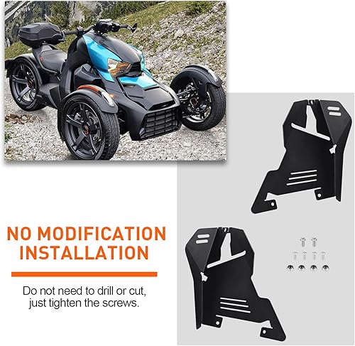 Miniatura 5 de Sresk Protector contra salpicaduras para Can Am Ryker 900, protectores de aluminio para Can-Am Ryker todos los modelos, Ryker 900, accesorios Ryker