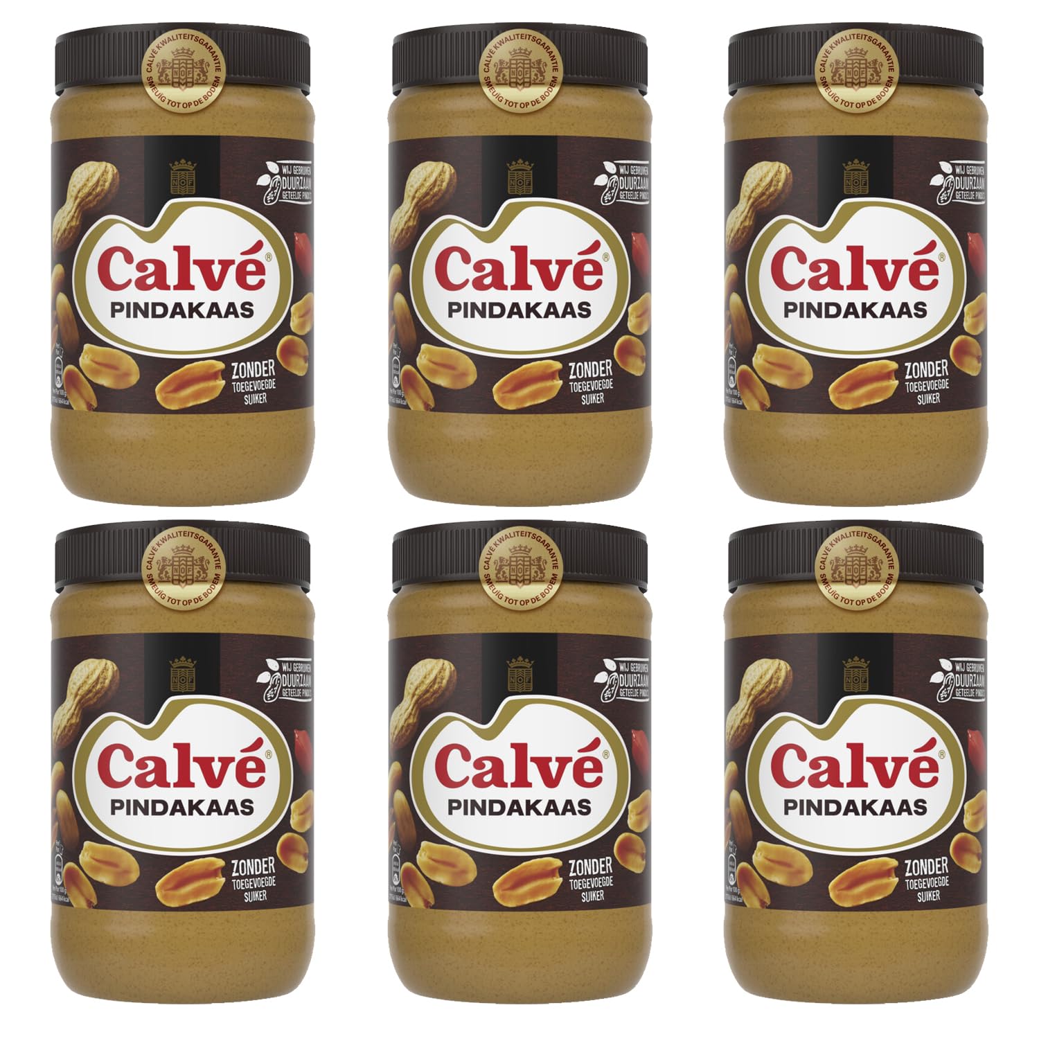 6x Calve Pindakaas Erdnussbutter 1 Kg I Erdnußcreme aus den Niederlanden