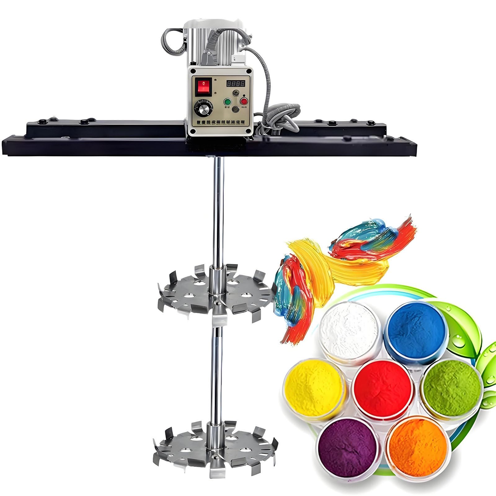 GUTYGIO IBC Electric Paint Mixer,Tank Tote Mixer,2100W Servo Motor,1 Ton/1000L,Support Hanger,for Viscous Liquid,Ink,Dye,Mixing Applications TypeD