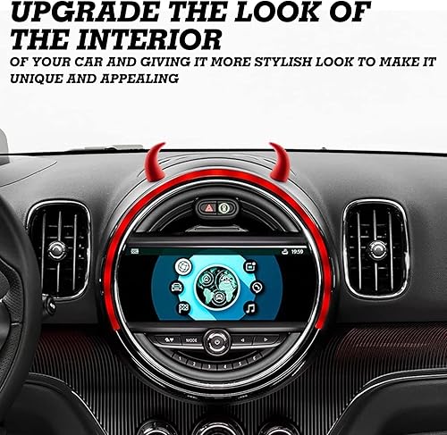 Miniatura 9 de Xotic Tech - 2 calcomanías de espuma sintética de 1.37 x 1.02 pulgadas, interior de cuerno de toro de diablo pequeño, consola central, control de