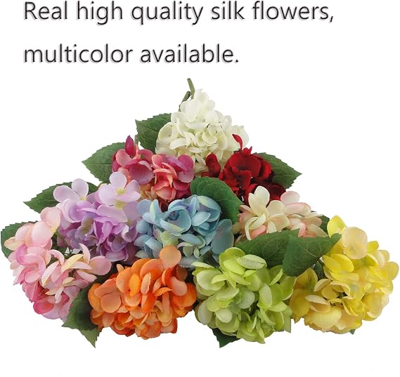 12.5 Silk Hydrangea Flower Spray - case of 6 (Ivory)