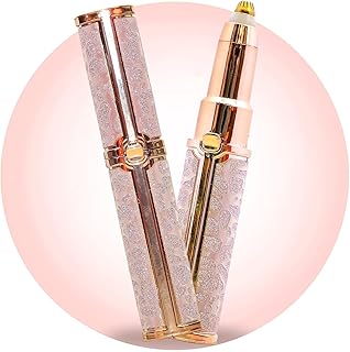 2 in 1 Rechargeable Facial Hair Remover with Replaceable Heads Face Trimmer For Women Facial Hair Painless Personal Hair Removal Eyebrow Razor with Indicator Lights