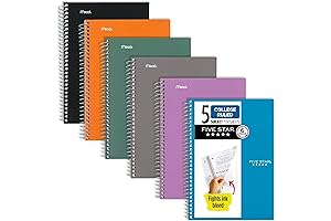 5 Subject Spiral Notebooks