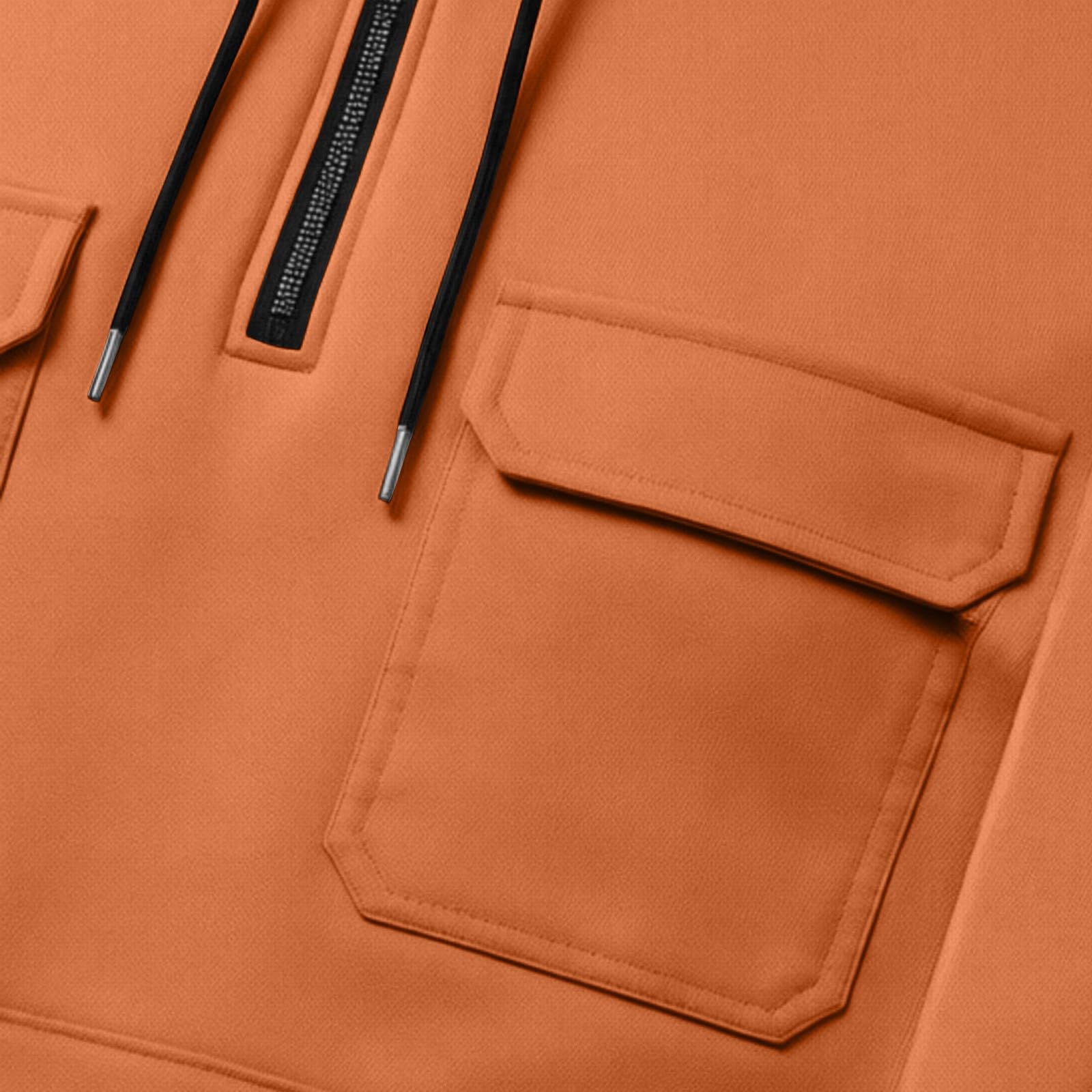 AEGJEGVD Sweat à Capuche Homme, Col Montant, Multi-Poches, Manches Longues | Col Haut, Moderne, pour Un Style Fonctionnel et Urbain, Adapté au Quotidien