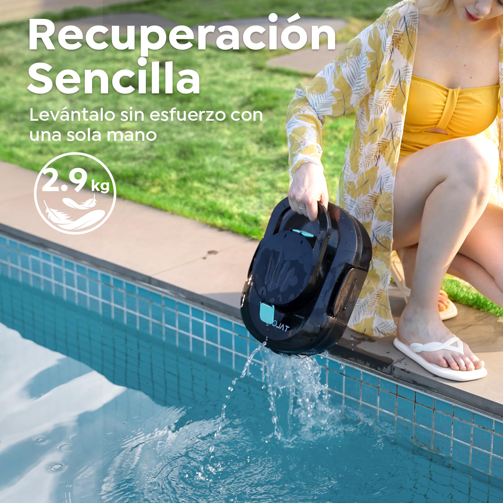 (2026 Upgrade) S1PRO Robot Piscina, Doble Motor Robot Limpiafondos Piscina Sin Cable, 120 Min de Limpieza, Carga en 2.5h, Autoaparcable, para Piscinas de Fondo Plano 100 m²