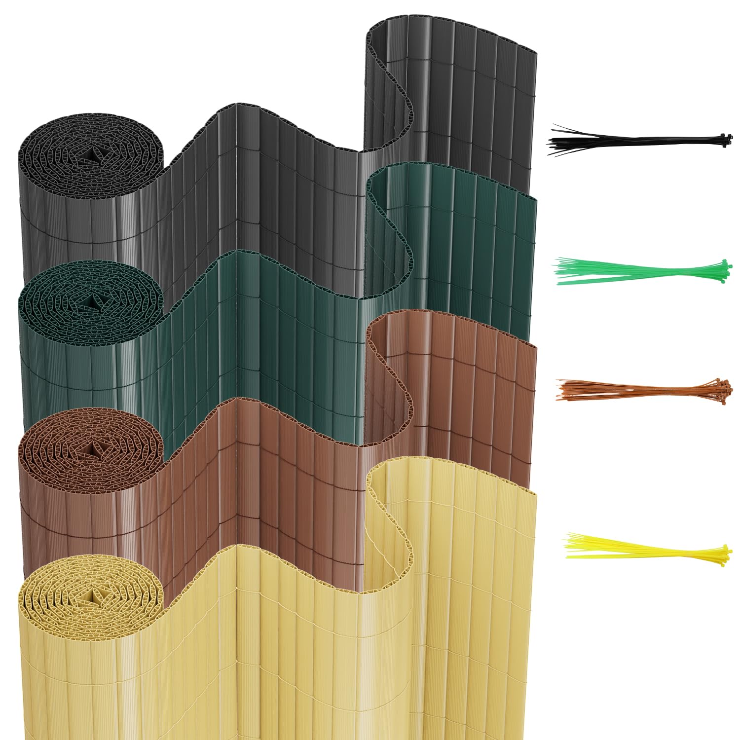 Randaco Pvc-inkijkwerende mat, versterkte lamellen, inkijkbescherming