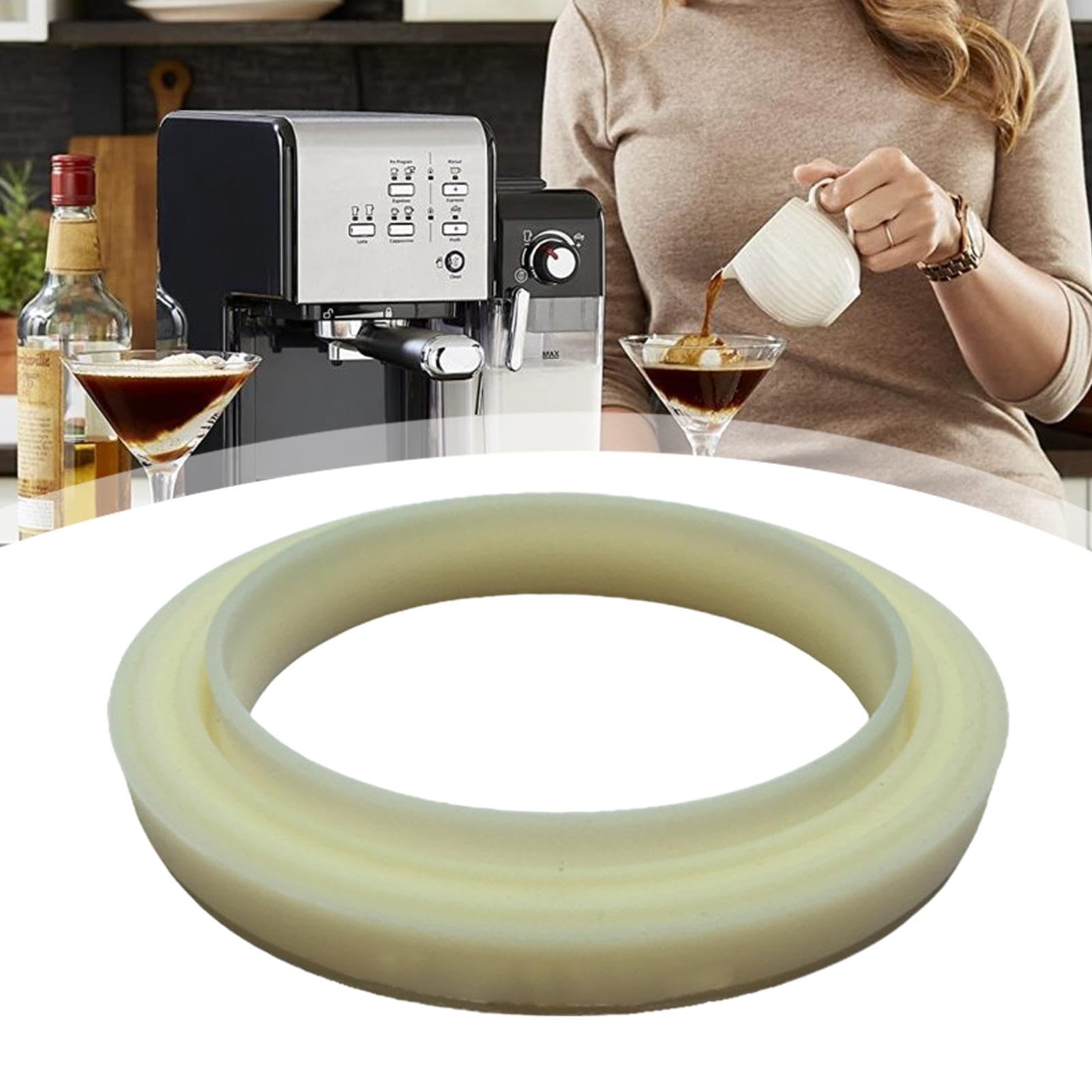 Guarnizione vapore macchina per caffè espresso, sostituzione guarnizione macchina per caffè espresso - Anello per vapore con guarnizione resistente alle alte temperature da 2 pezzi da 54 mm - Guarnizi