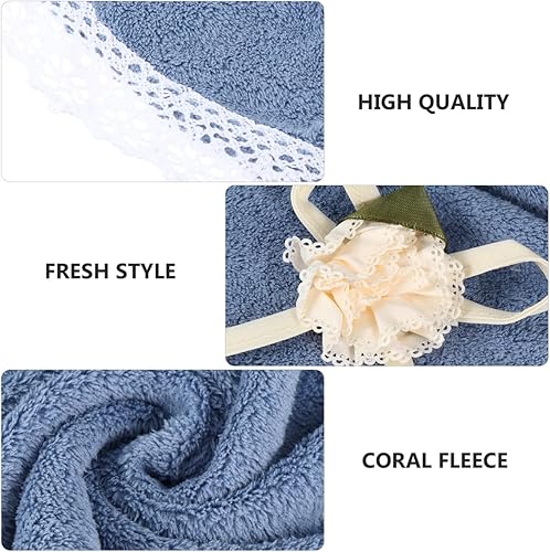 Miniatura 9 de Toalla de mano con lazo para colgar, toalla de mano suave para colgar, toallas de mano de encaje para baño, toallas de mano suaves y absorbentes