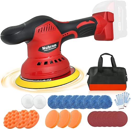 Pulidora inalámbrica de coche para batería Milwaukee m18, kit de máquina pulidora con 6 velocidades variables de hasta 6800 RPM, pulidora