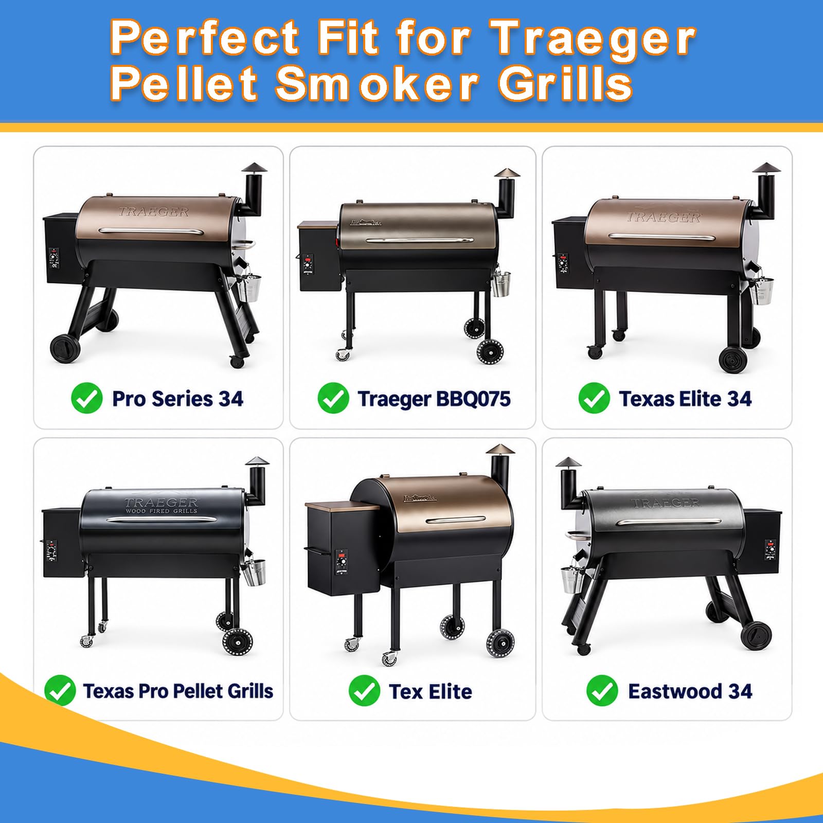 BAC006 Vassoio antigoccia di ricambio per Traeger Pro 34, Tex Elite 34