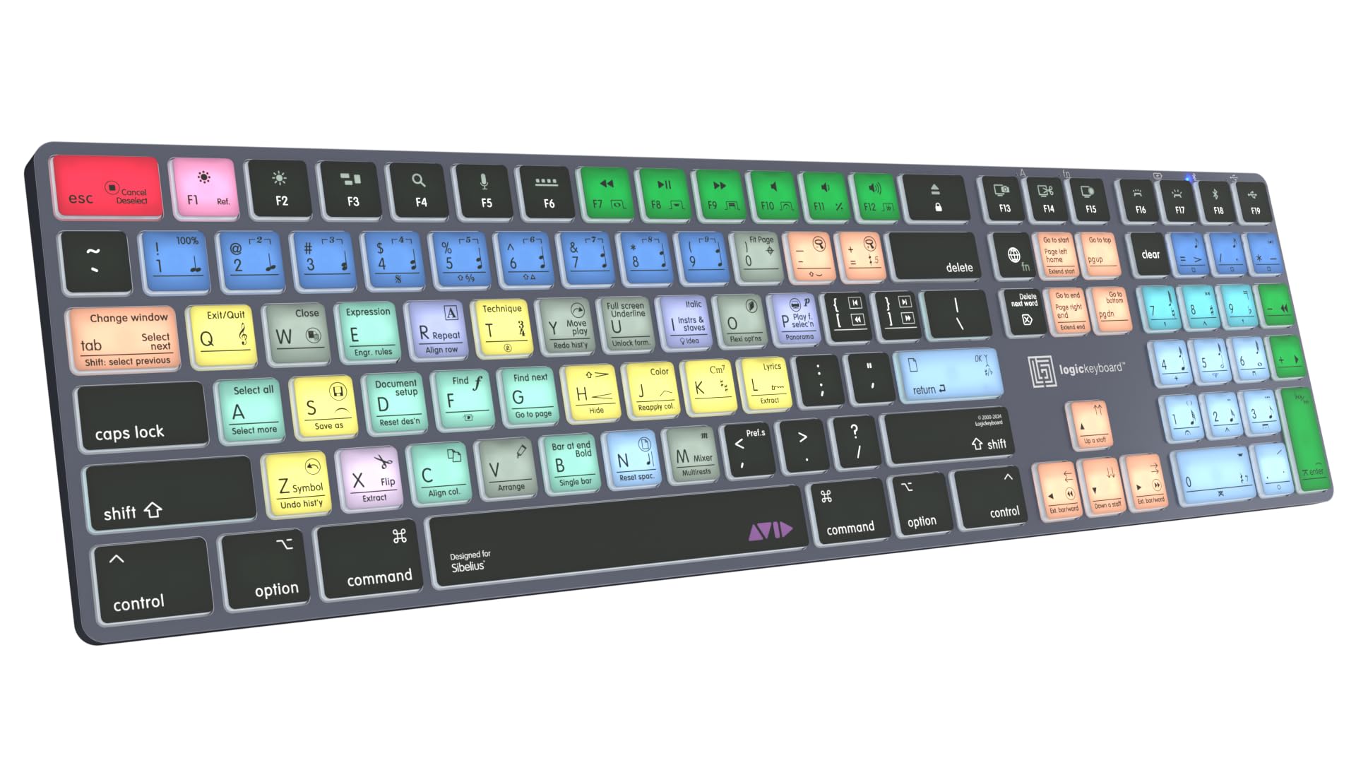 Amazon.com: Logickeyboard Titan Wireless Backlit Keyboard for Avid