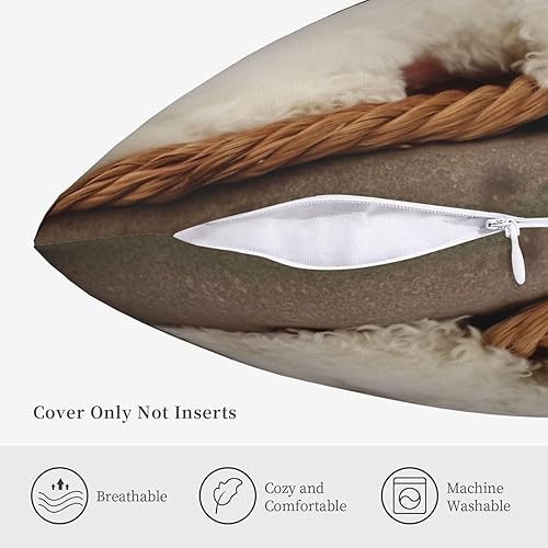 Miniatura 4 de KHiry Fundas de almohada decorativas cuadradas para sofá de 18 x 18 pulgadas, fundas de almohada de doble cara, fundas de almohada de caniche