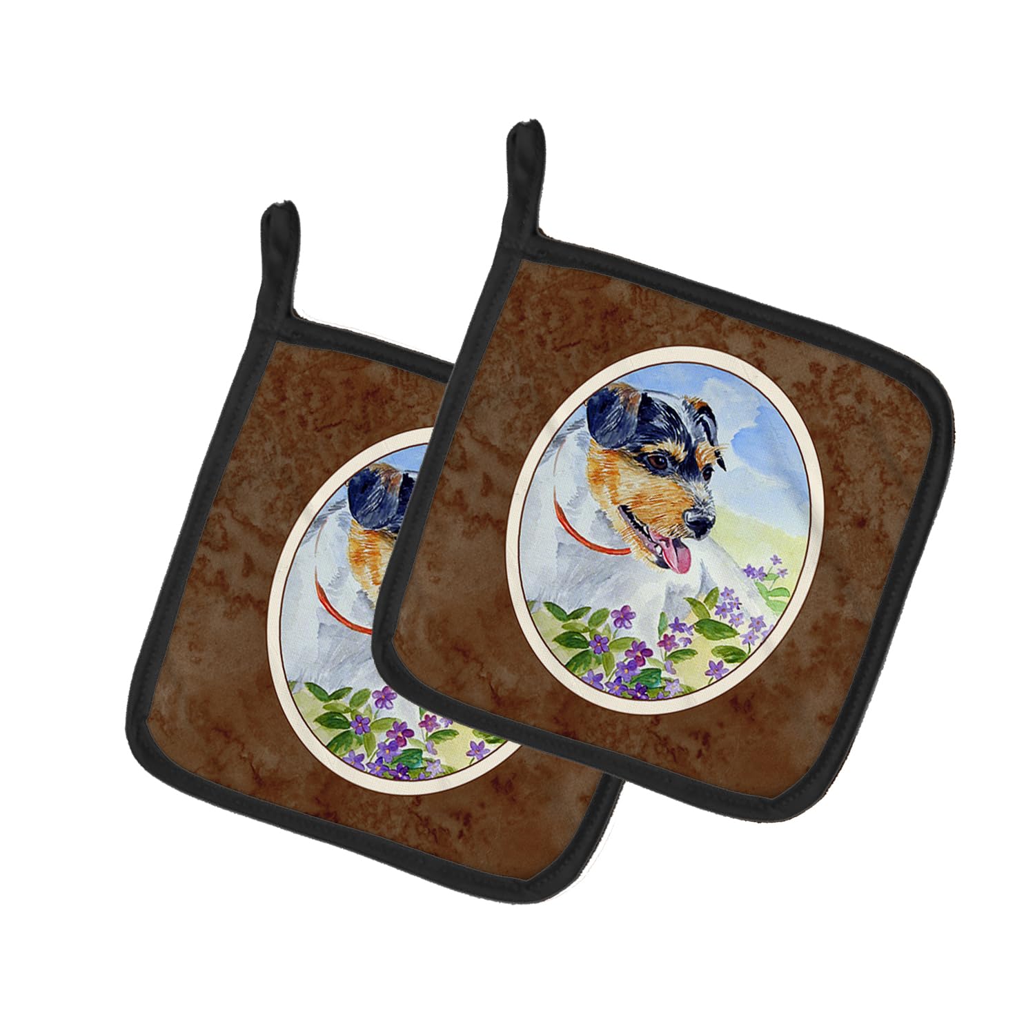 Soportes para ollas de tela Jack Russell Terrier, protectores térmicos decorativos de cocina