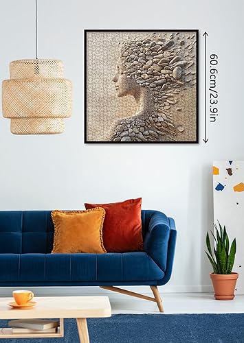 Miniatura 6 de Hermosas mujeres rompecabezas artísticos para adultos, 1000 piezas de naturaleza, bonitos rompecabezas estéticos imposibles de playa, rompecabezas