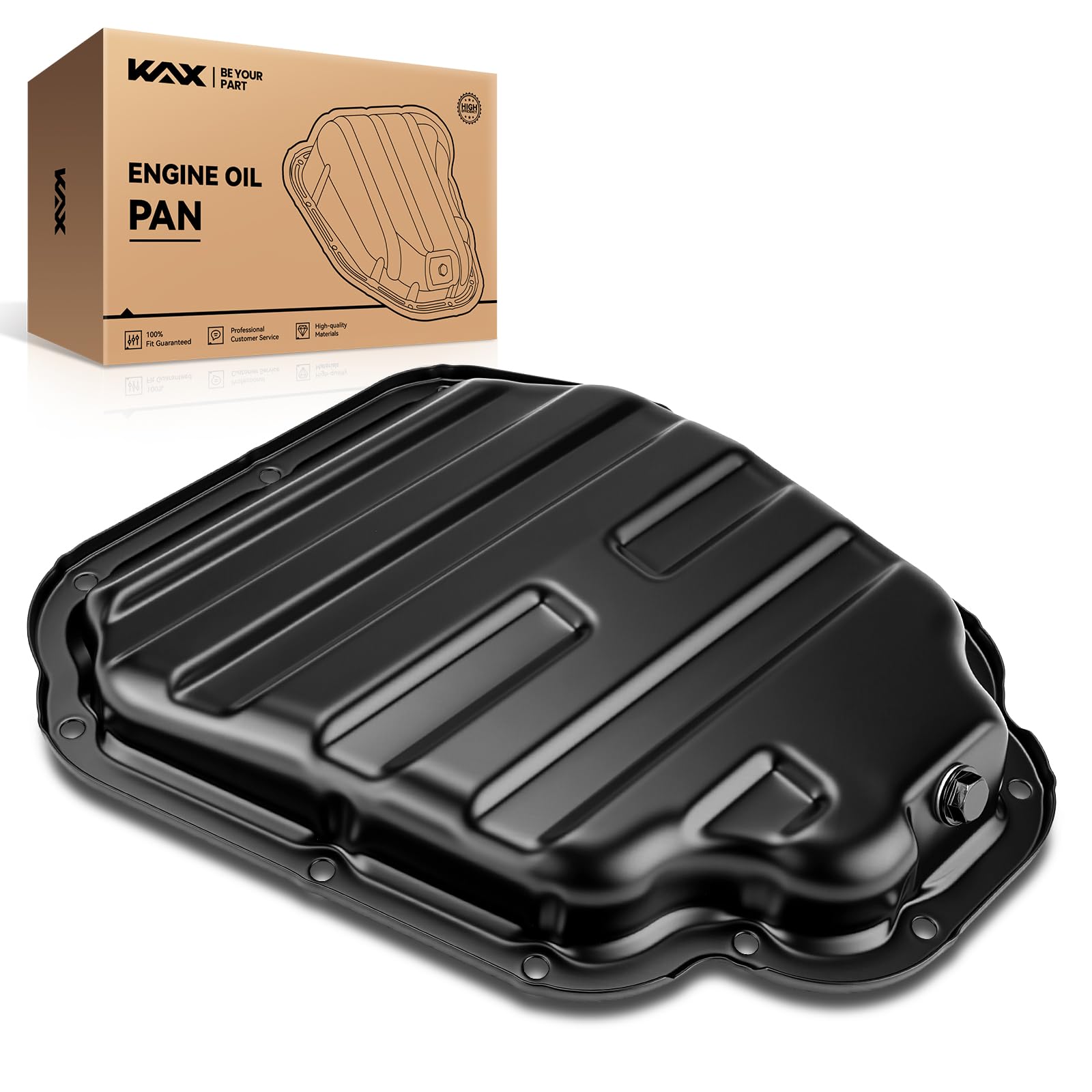 KAX 264-363 Engine Oil Pan with Drain Plug Fit for 2007-2008 Altima 2.5L, Gasket not included