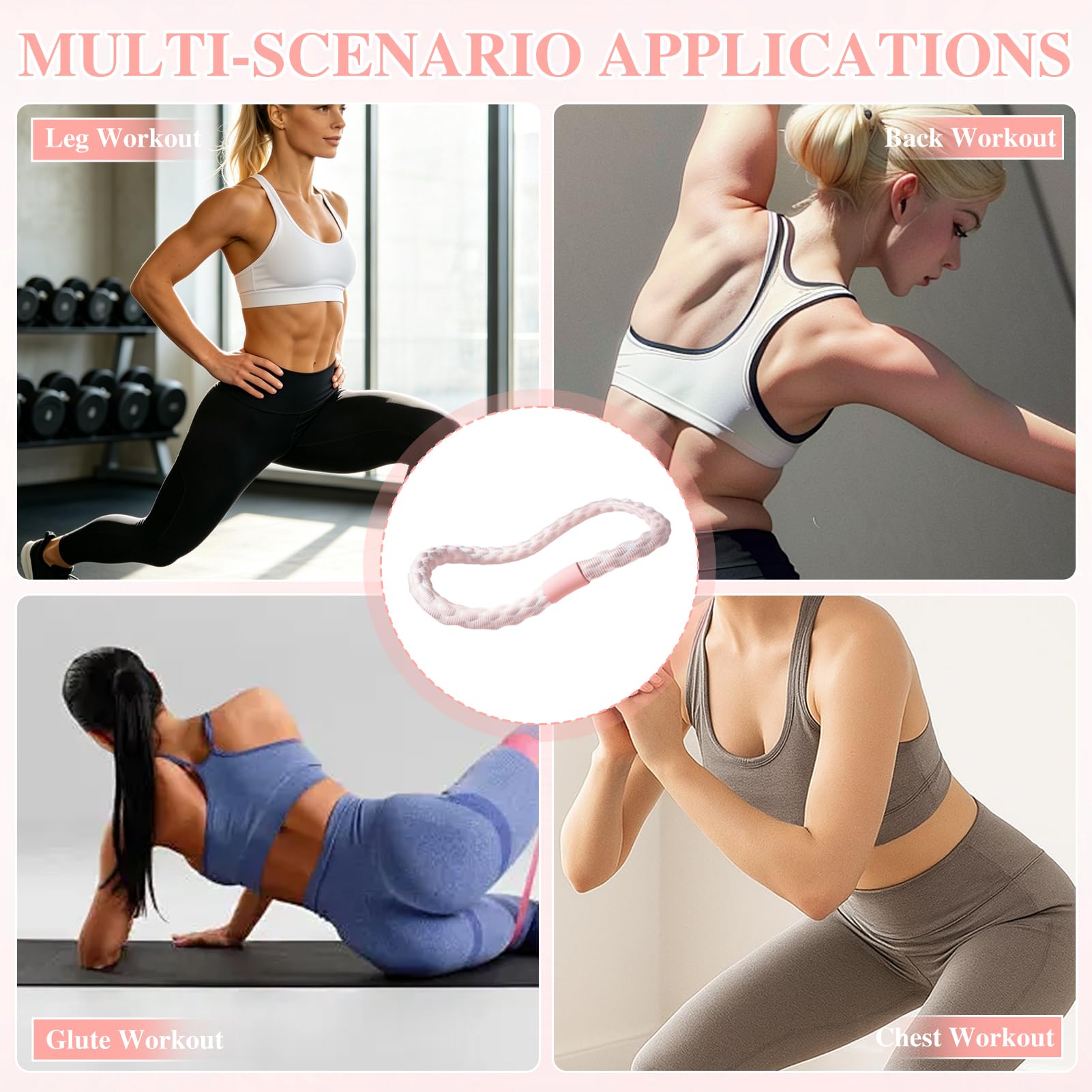 Hula Hoop Reifen Erwachsene, Verbesserter Fitness Reifen mit Gewicht für Erwachsene, Hoola Hoop zum Abnehmen, Weicher Faltbarer Fitness Zubehör für Anfänger und für zu Hause und unterwegs