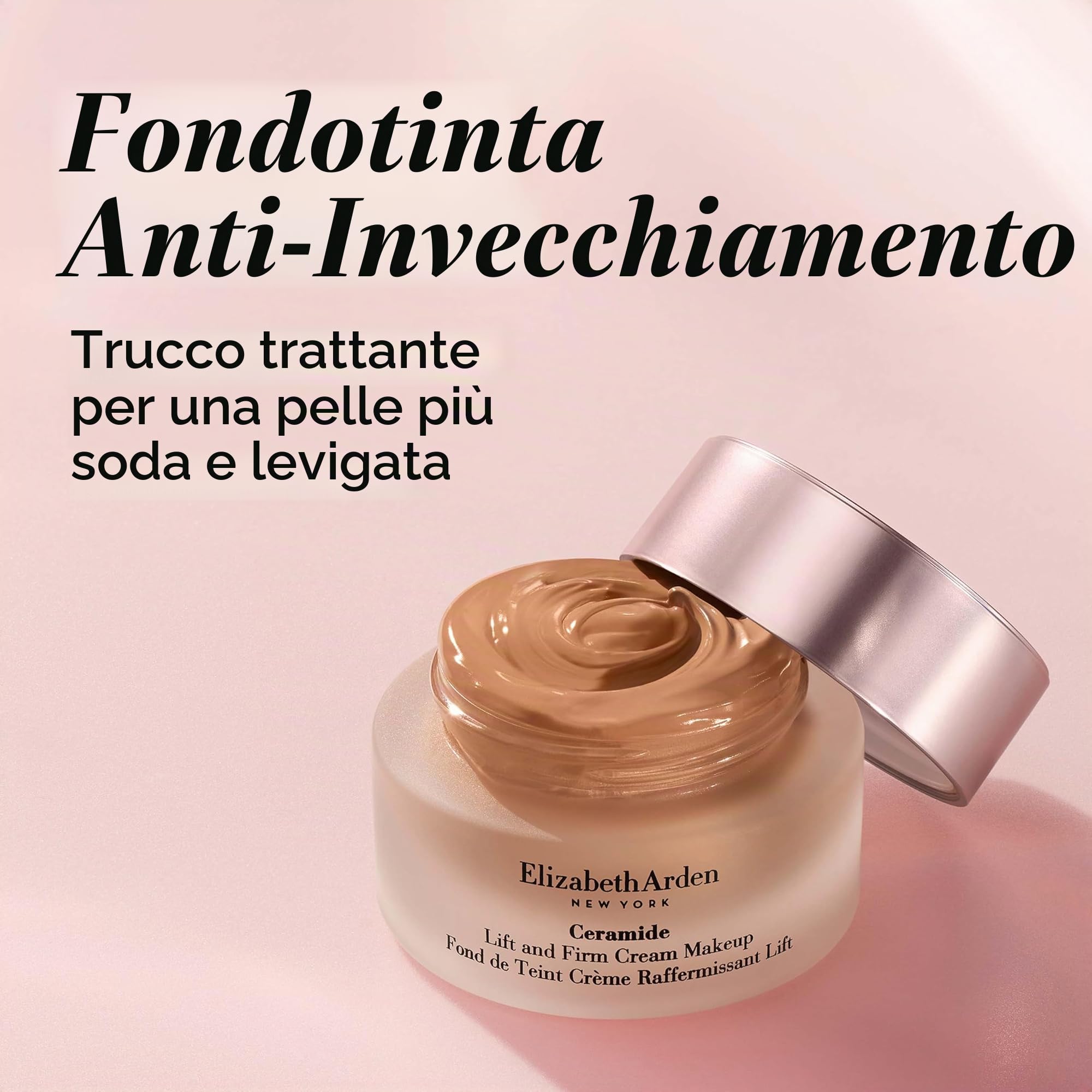 Elizabeth Arden - Ceramide Lift and Firm - Fondotinta Crema Liftante e Rassodante, Coprenza Media/Completa, Anti-Age e Idratante, Tono 13-440W - 30 ml