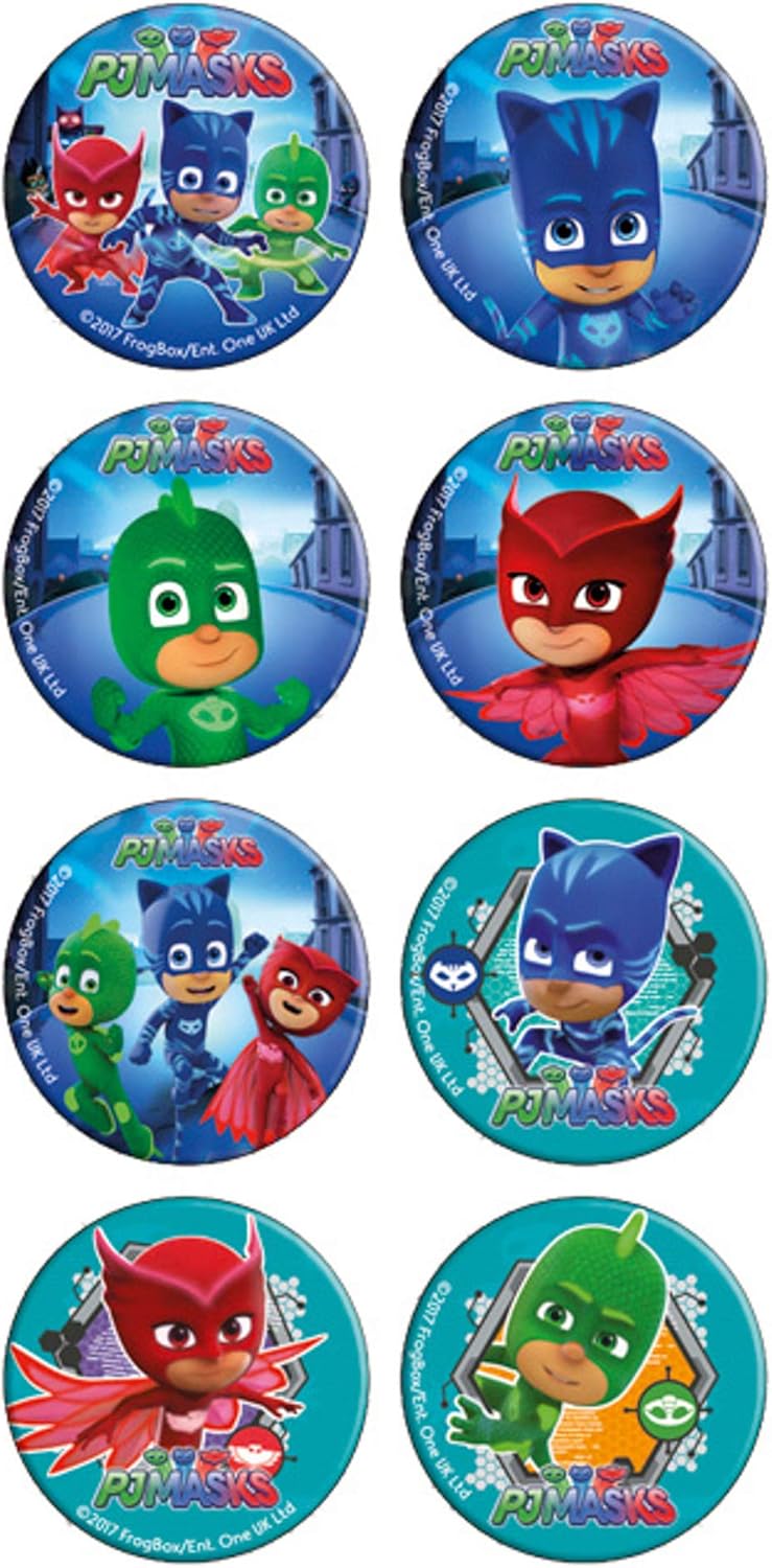 16 Mini Disques En Sucre Pyjamasques 3 4 Cm Amazon Fr Epicerie