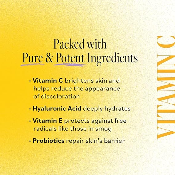 Derma E Vitamin C Concentrated Facial Serum with Hyaluronic Acid, 1 Oz