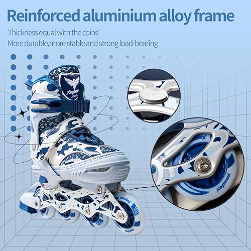 Miniatura 4 de Patines en línea ajustables para niñas y niños, patines iluminados para adultos, para niños, niñas, adolescentes, mujeres, exteriores e interiores