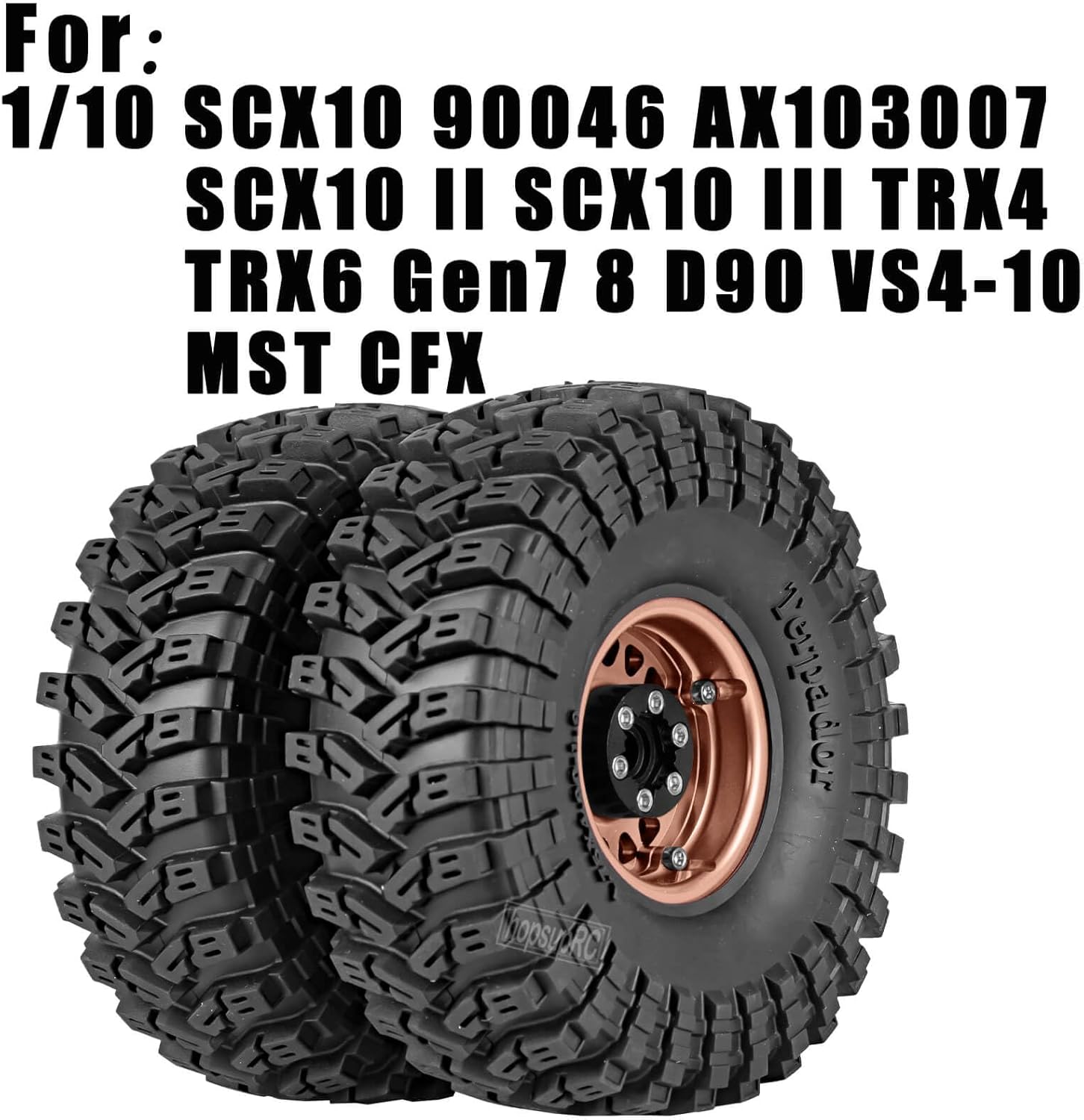 1.9 Dually Beadlock RC Wheel RC Tires for 1/10 SCX10 90046 AXI03007 TRX4 TRX6 VS4-10 Gen7 Gen8 MST CFX D90,Aluminum 1.9" Wheel Hub Rim RC Truck Tires 4pcs w/Adjustable Offset 4PCS Bronze