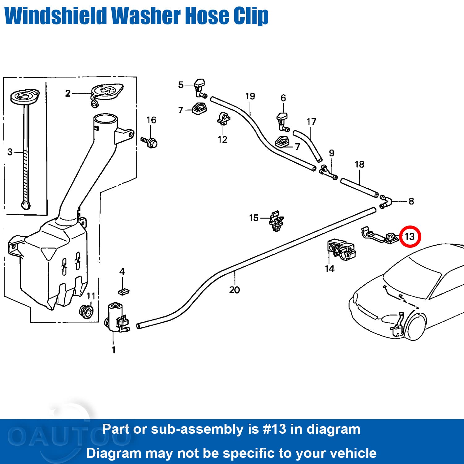 Swordfish 61418 - 25pc Belt Moulding Clip For HONDA 91589-SV4-003 - View #6