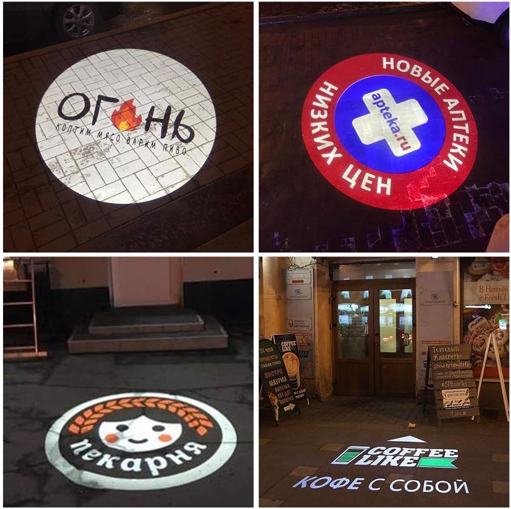led gobo projector Waterproof Outdoor IP67 100watts Advertising Rotating LED Gobo Logo Projector The logo light (100W(outdoor), Black)