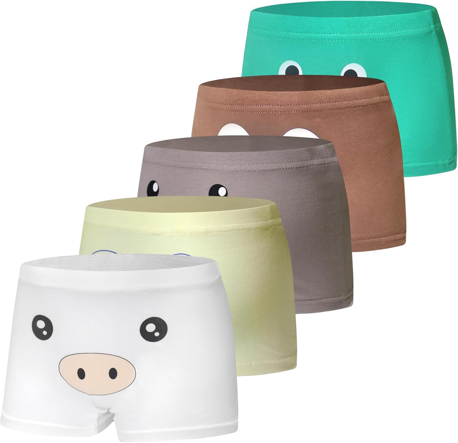 Tphon Boys Boxer Briefs, Toddler Kids Soft Cotton Underwear 4/5 Pairs Little Big Boy Dinosaur Shark Shorts Set