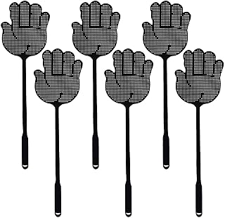 Fly Swatter Heavy Duty for Indoors – Hand-Shaped Flyswatter with Non-Slip Grip, Flexible 6-Pack Bug Swatters for Kitchen, Patio & Living Room
