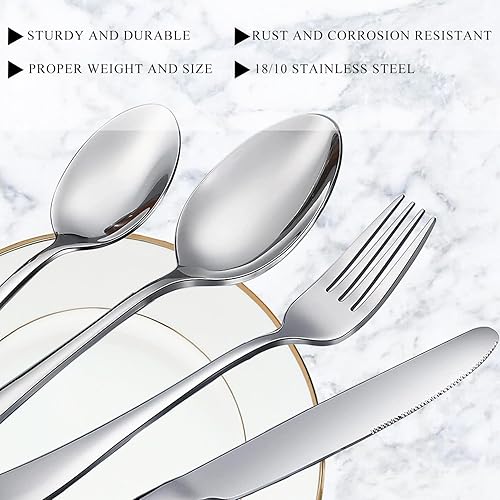 Miniatura 2 de Juego de 16 cucharas de cubiertos de acero inoxidable de grado alimenticio, cucharas de té, cucharas de postre, cucharas de café pequeñas, 5.5