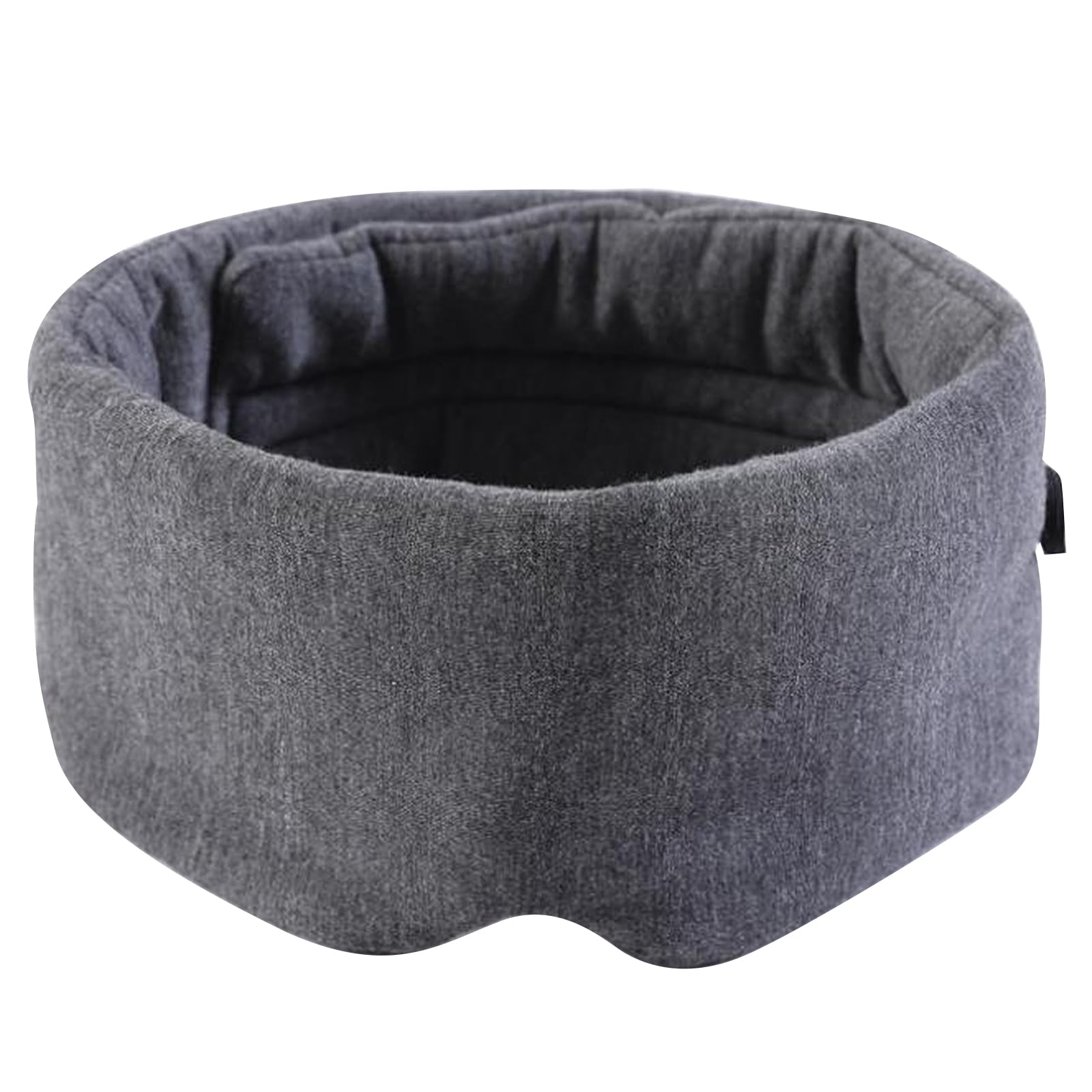 Antifaz para dormir de algodón, hecho a mano, antifaz para mujeres y mujeres, antifaz de bloqueo de luz, para viajes, siestas, casa (gris claro)