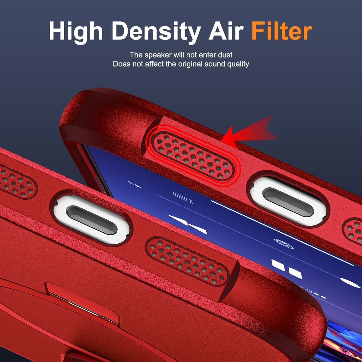 Compatible with iPhone 16 Pro Max Case with Invisible Magnetic O-Ring Stand Military-Grade Case for iPhone 16 ProMax 6.9" [Compatible with Mag-Safe][Great Grip Feeling], Red - Image 8