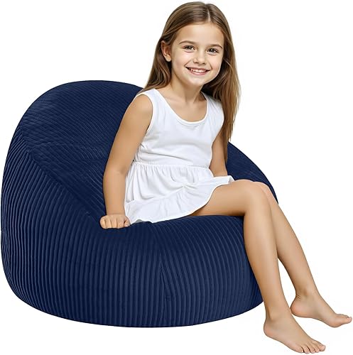 Miniatura 23 de COMAX Sillas de Puf para Niños, Sofá de Puf para Niños Pequeños con Relleno, Sofá de Puf Relleno para Niños y Niñas, Silla de Piso Perezosa