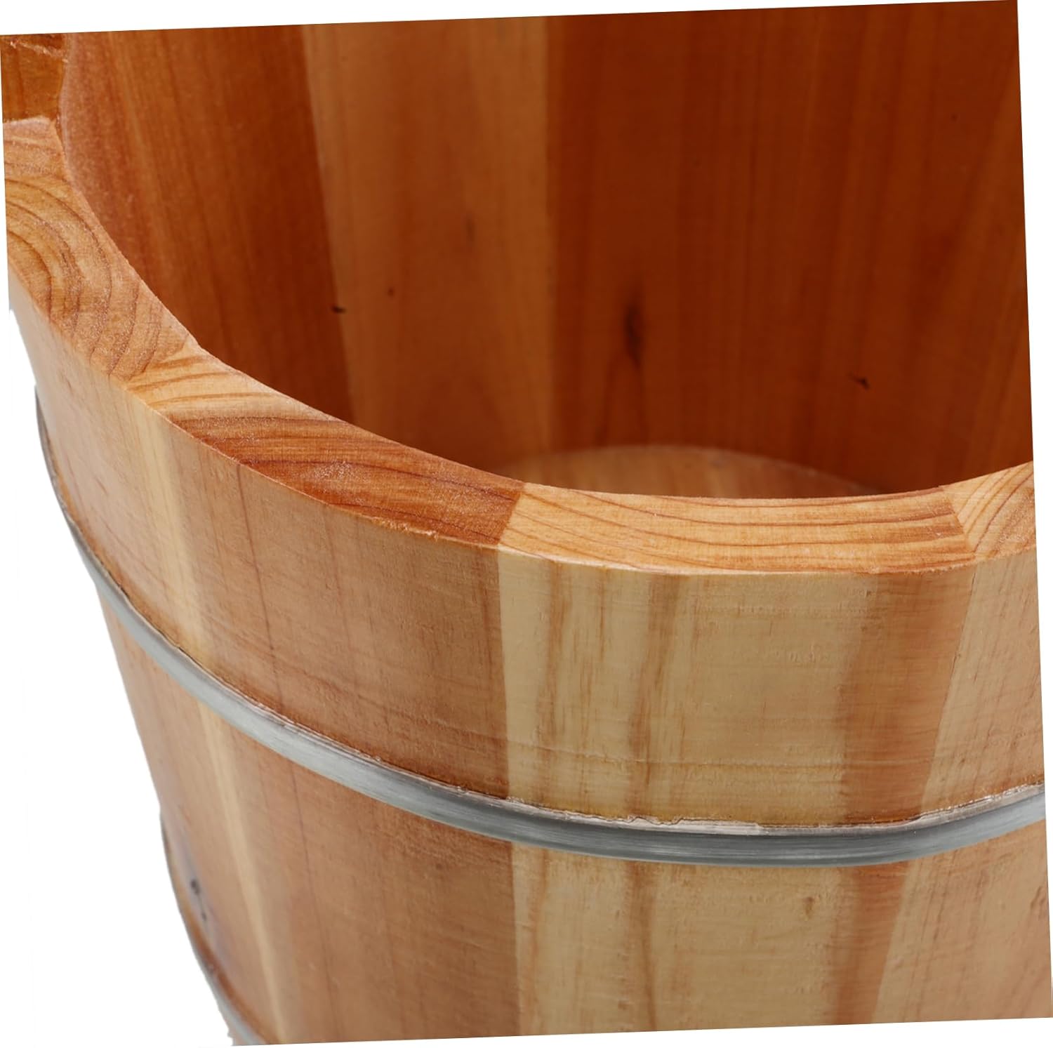 Kisangel Portable Hot Tub Barrel for Soaking Durable Leakproof Design Natural Wood Spa Accessories for Adults Minimalist Style Convenient Bathing