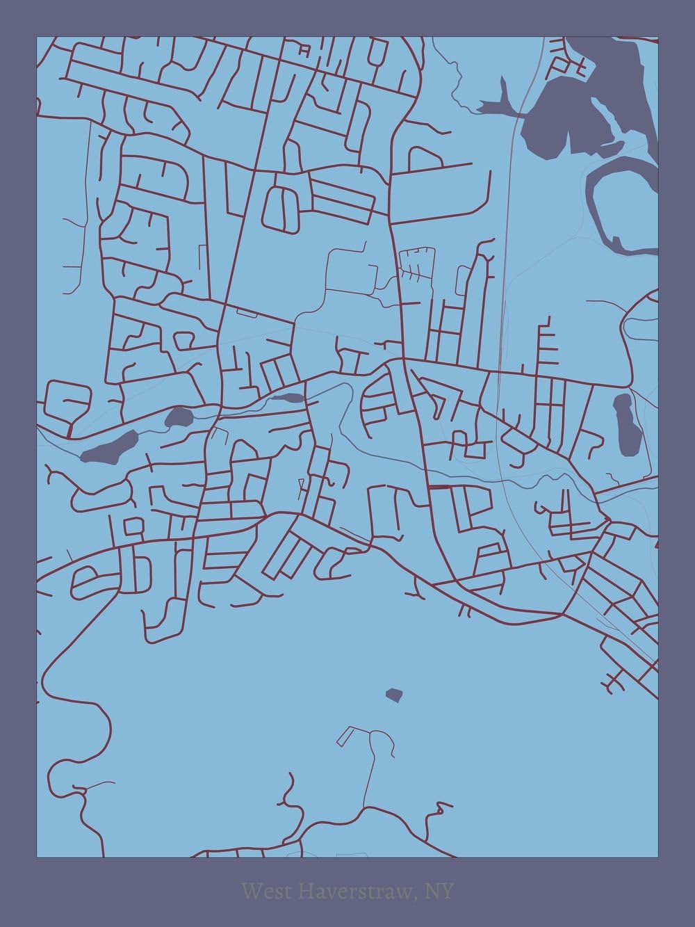 West Haverstraw, NY Map Poster Posters & Prints