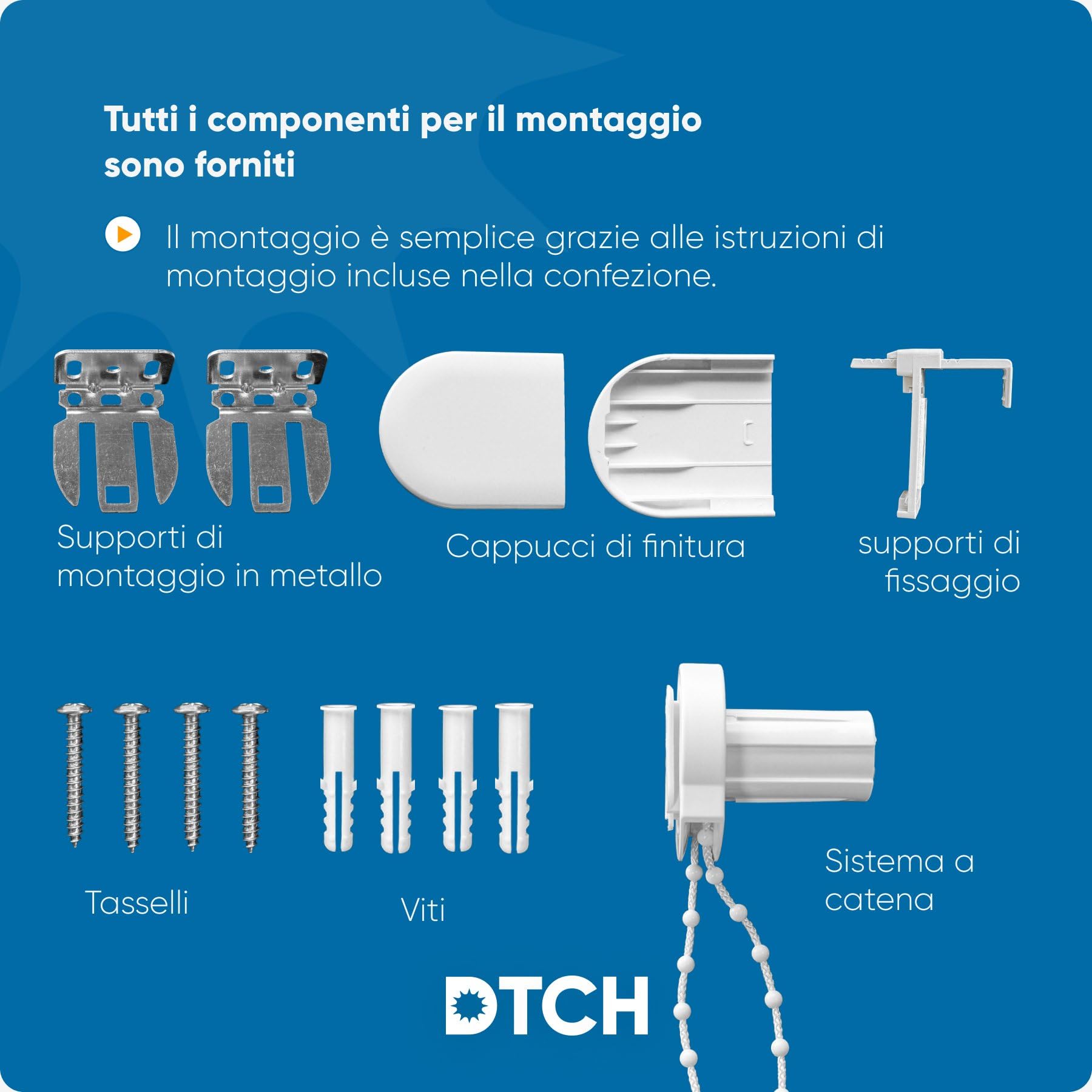 DTCH® Tenda a rullo oscurate senza fori 150 x 190 cm (LxA) Bianco, Misure da 40 a 240 cm di larghezza, tende a rullo per finestre senza forare, Tenda oscurante