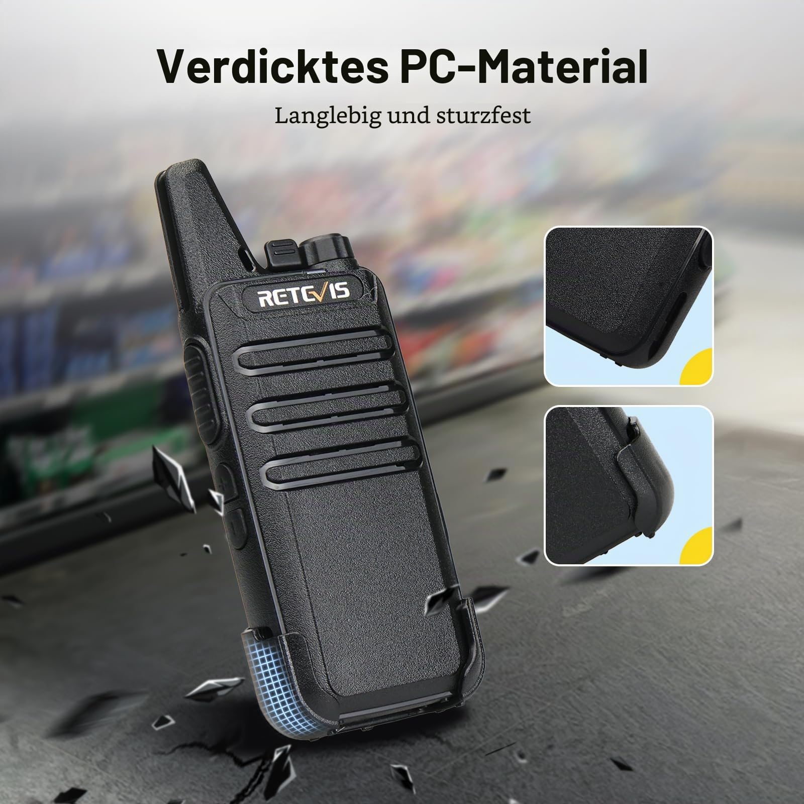 Retevis RT622 Funkgerät, PMR446 Lizenzfreies Mini Walkie Talkie 4 Pack