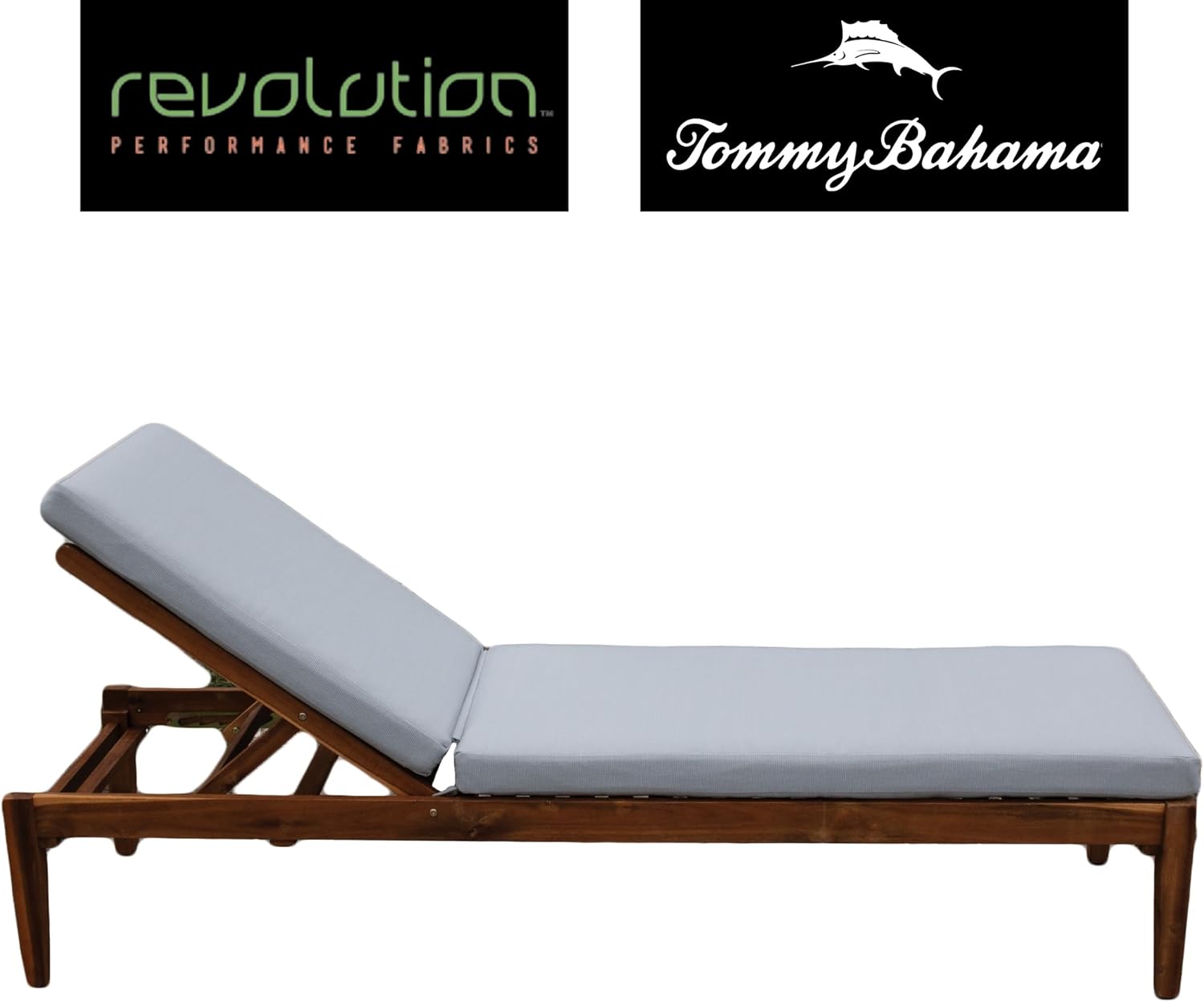 Tommy Bahama Sunbrella® Fabric 1-Piece Outdoor Knife Edge Chaise Cushion, 26" W x 77" L, Bamboo Bay Cloud