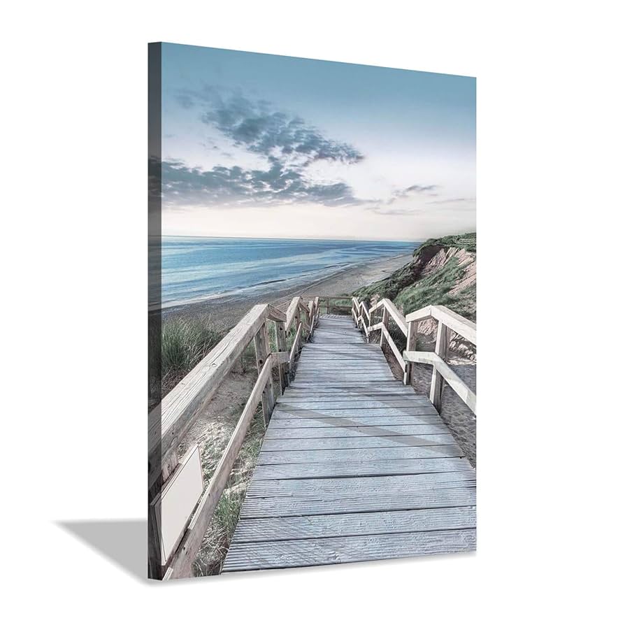 Amazon.com: Beachside Wooden Path Wall Art: Bridge Boardwalk