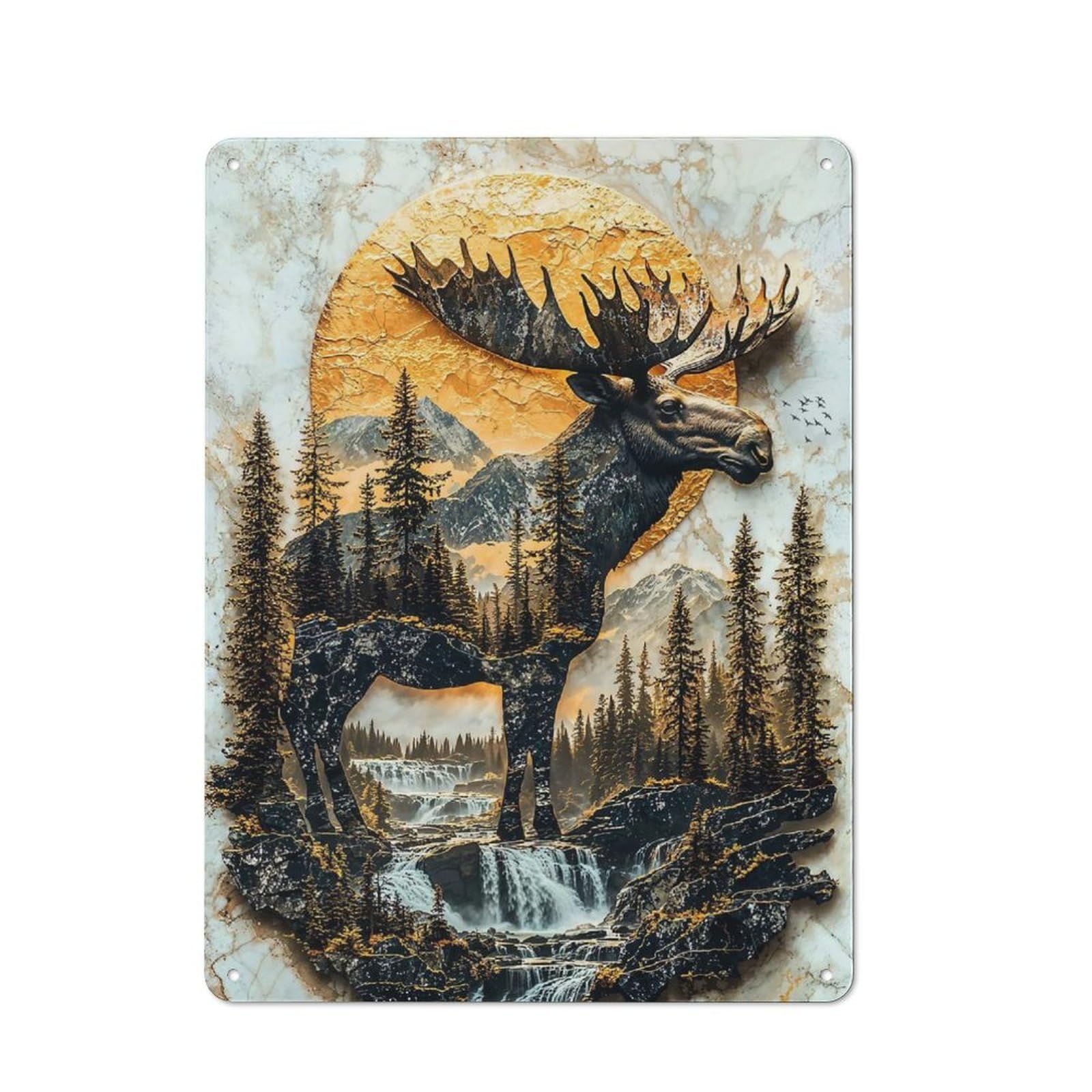 Junmoney Guardian Of The Golden Sun Rustic Metal Sign 40X30cm For Lounge Or Reading Corner, For Reading Corner Decorators