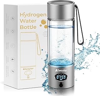 Aiwaylar 360ml Portable Rechargeable Hydrogen Water Bottle with LED Timer & 3 Modes (PEM/SPE)