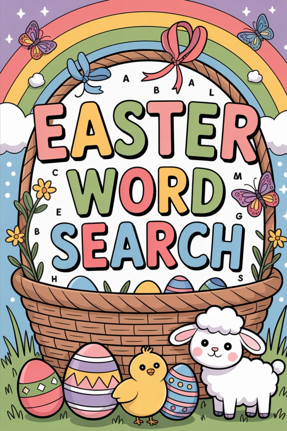 Easter Basket Stuffers Word Search for Kids & Teens: Fun Easter Puzzle Book with Large Print Grids, Seasonal Words & Solutions Included