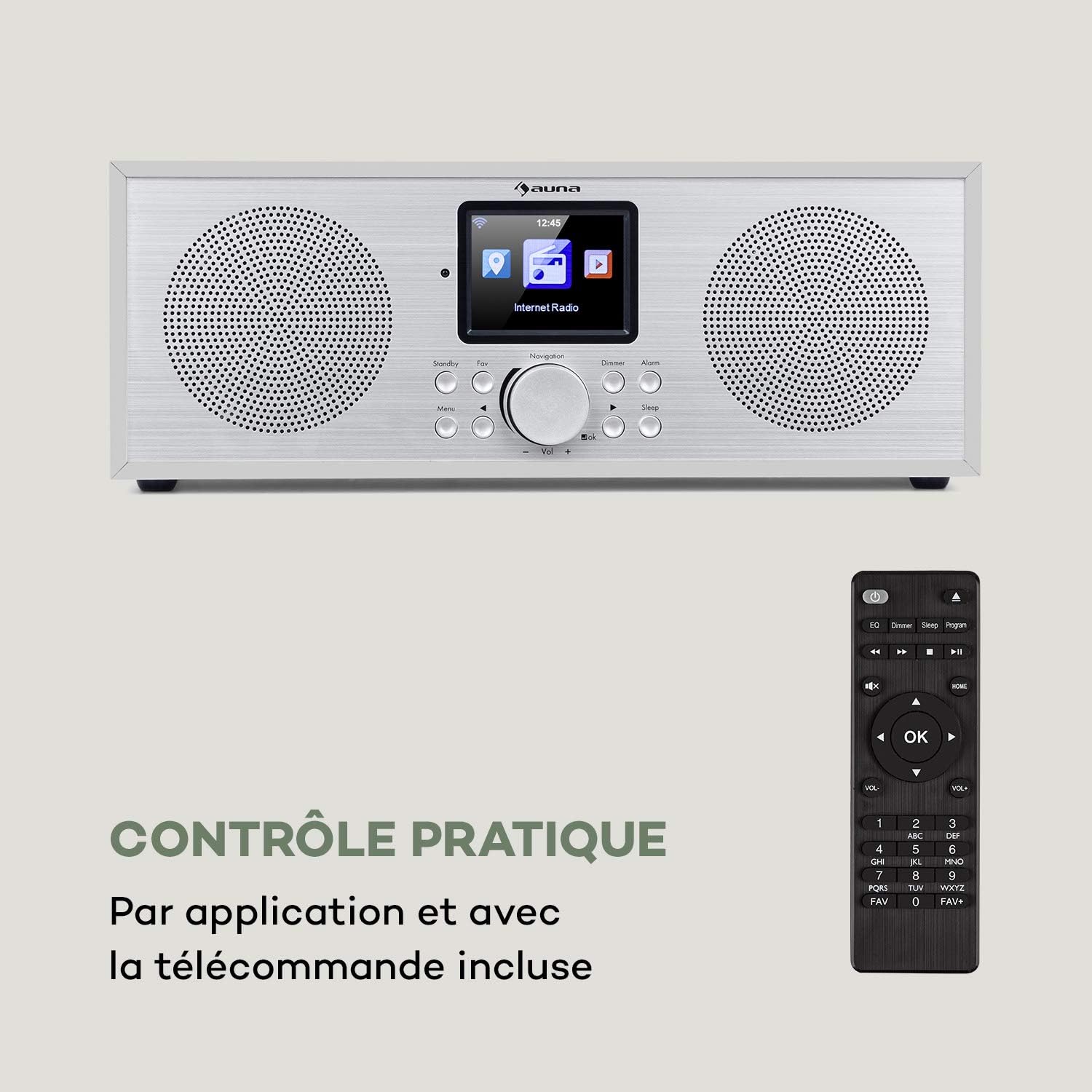 AUNA Silver Star Internet Stereo Radio with remote control