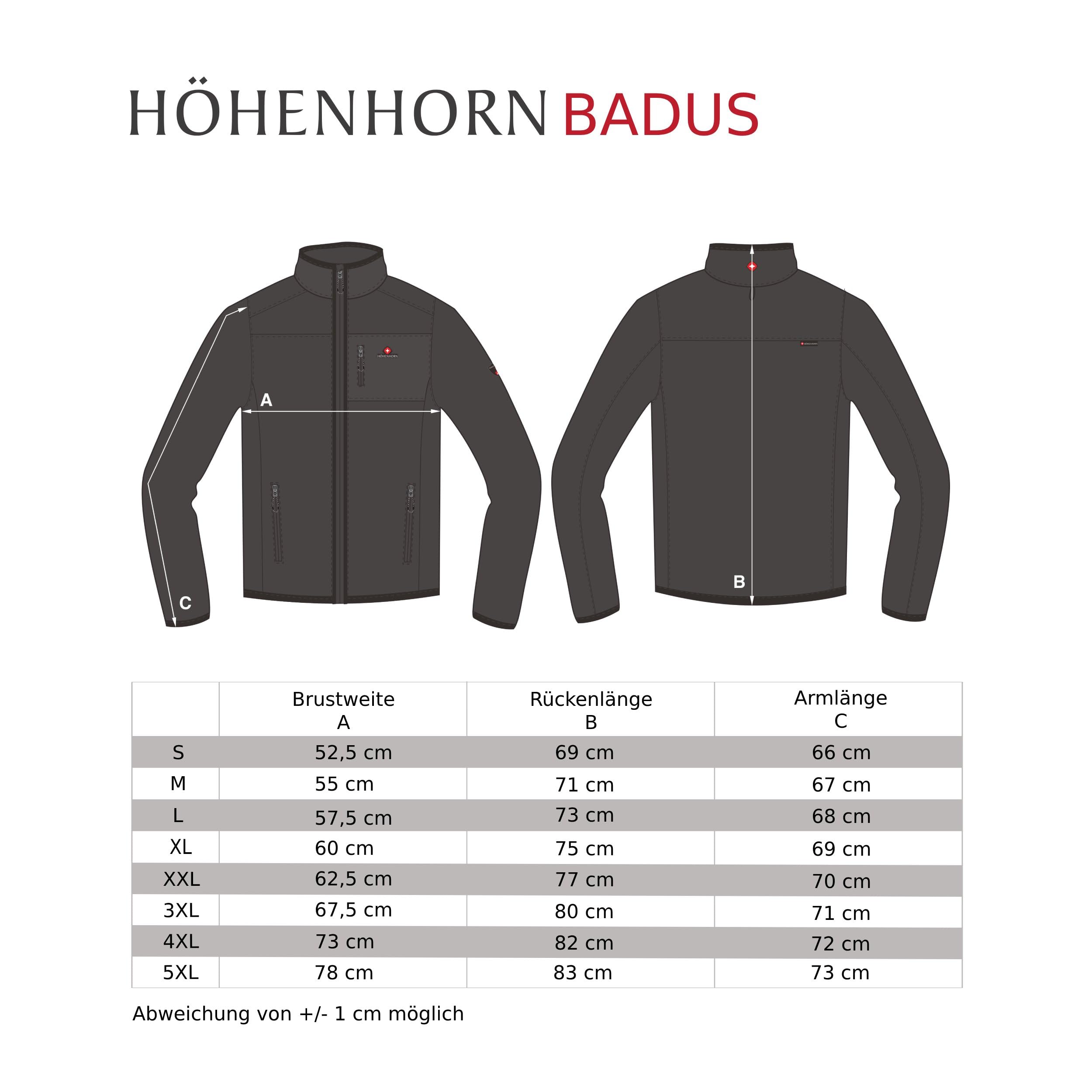 Höhenhorn Badus Chaqueta polar para hombre Cremallera completa Senderismo al aire libre Senderismo